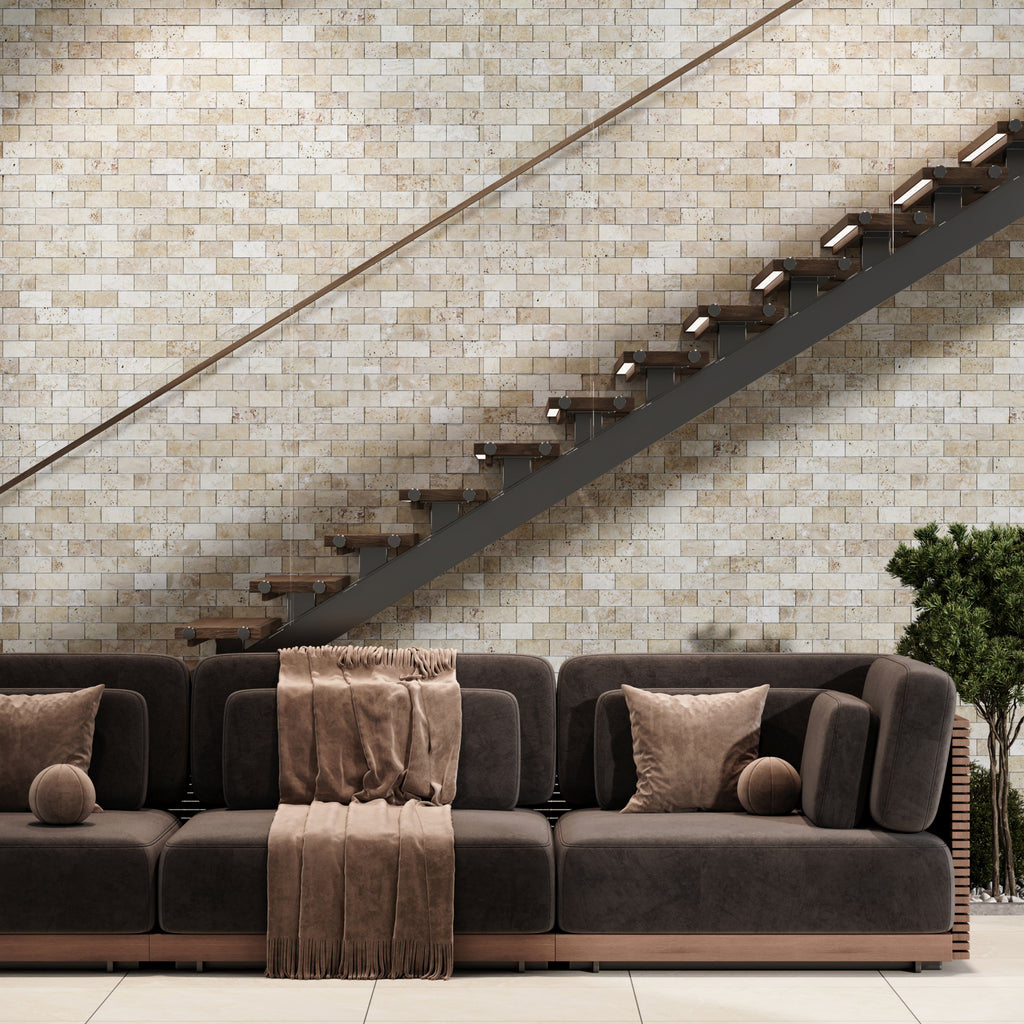 Brick 3D Beige - 30.5x30.5
